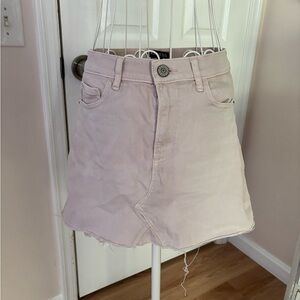 Express Blush Pink Denim Skirt